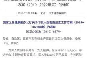 新一轮大型医院巡查发动一切医务人员留意了……