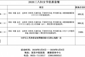 健康女神节关爱女人从健康体检开端!