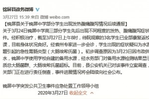 209名中学生团体发热腹泻199人住院幸亏不是新冠病毒